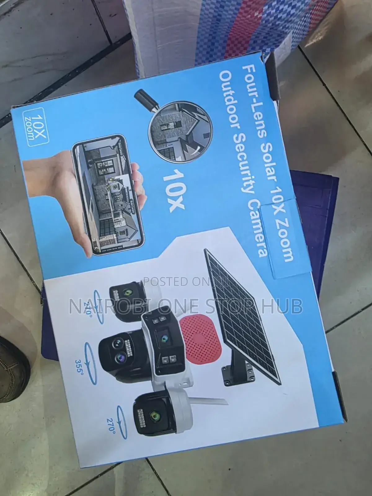 10x Solar Security Camera – 4 Lenses