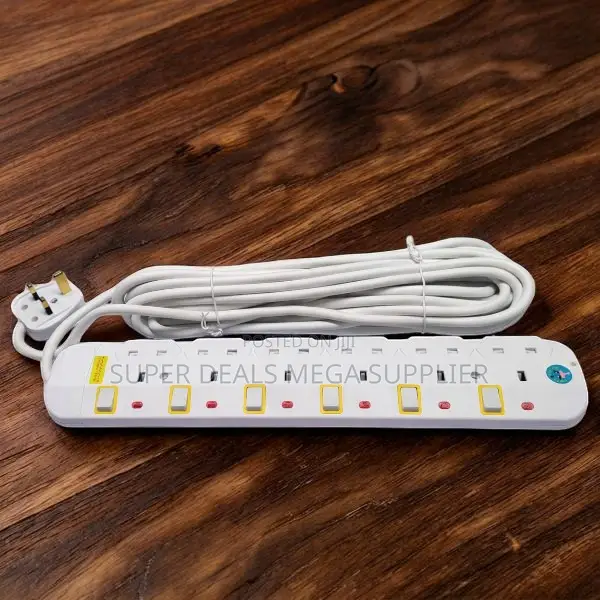 JSB 6 Way Abs Safety Shutter 5m Power Strip Cable
