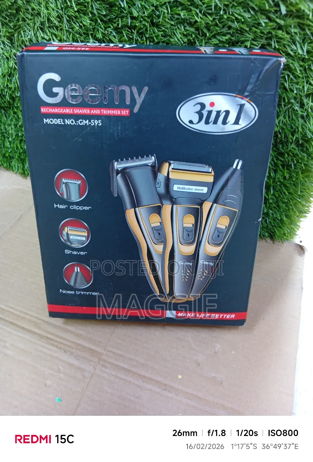 Geemy Rechargeable Shaver and Trimmer Set