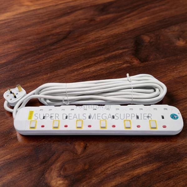JSB 6 Way Abs Safety 5m Multi Plug Extension Cable