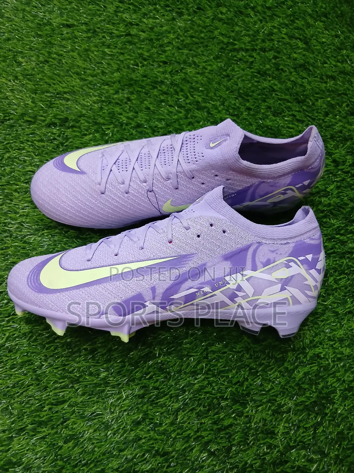 Nike United Purple Agate and Barely Volt Air Zoom Cleats