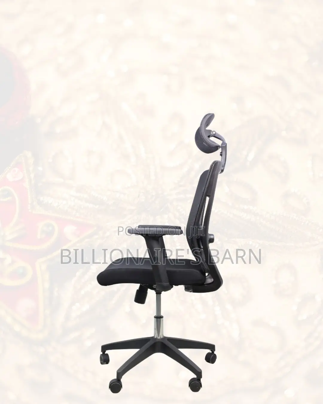 Breathable Mesh Office Chair — Posture Support, Adjustable Headrest