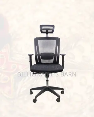 Breathable Mesh Office Chair — Posture Support, Adjustable Headrest