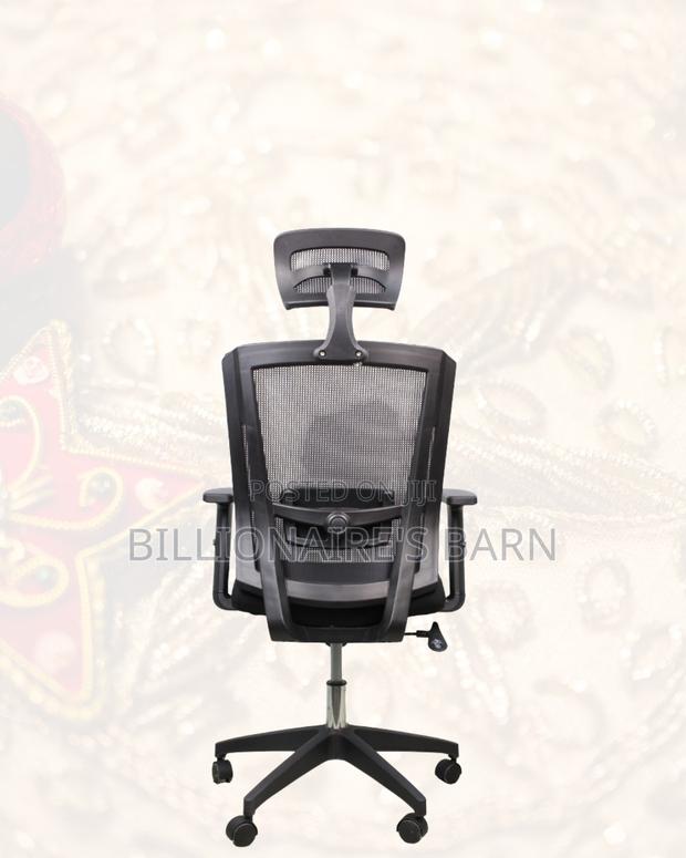 Breathable Mesh Office Chair — Posture Support, Adjustable Headrest - thumbnail 4