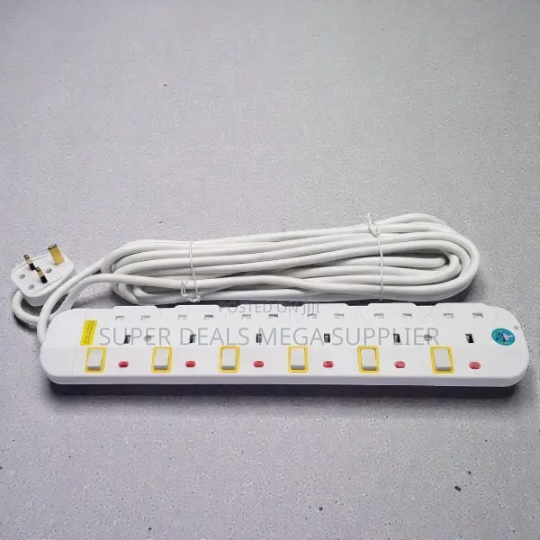 JSB 6 Way Abs 5m Electrical Safety Extension Cable