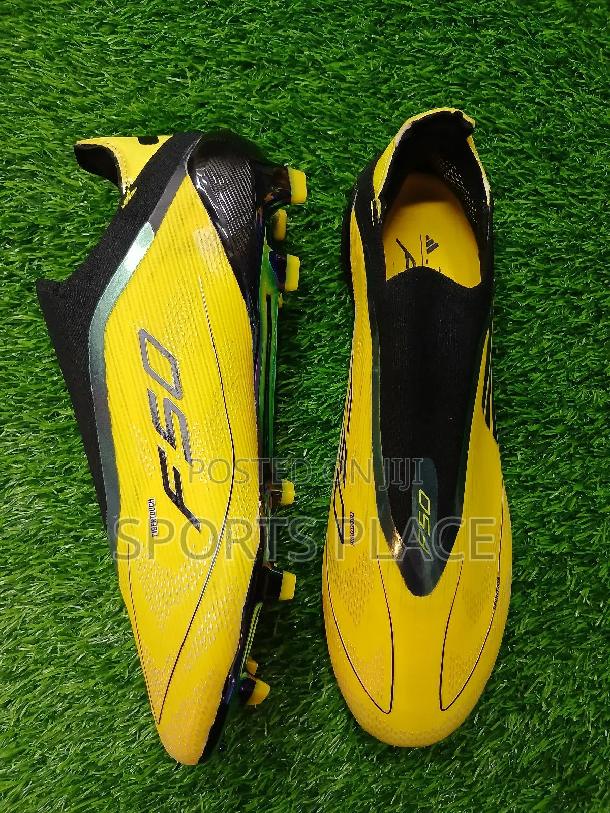 Adidas F50 Sprintplate360 Black and Yellow Football Boots