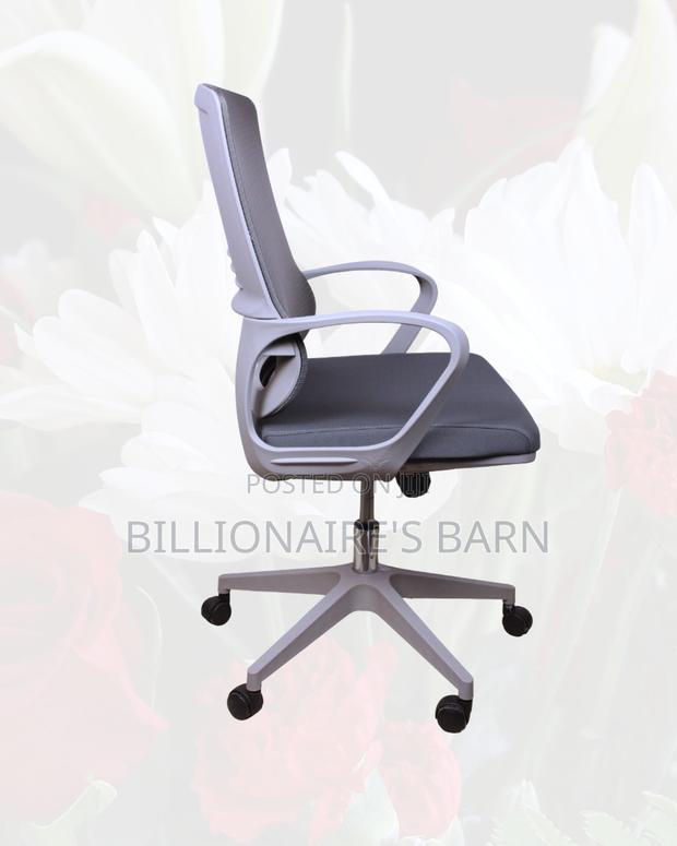 Grey Ergonomic Work Chair | Smooth Movement, Cool Mesh Backrest - thumbnail 2