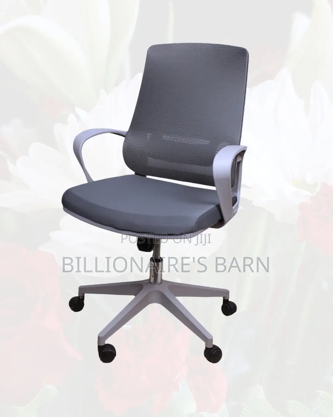 Grey Ergonomic Work Chair | Smooth Movement, Cool Mesh Backrest