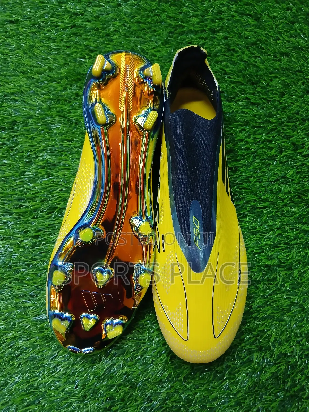 Adidas F50 Sprintplate360 Black and Yellow Football Boots