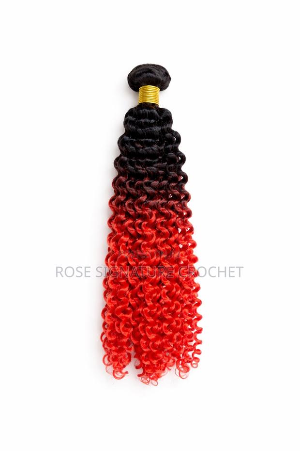 Water Wave Crochet 14 Inch - Red Ombre