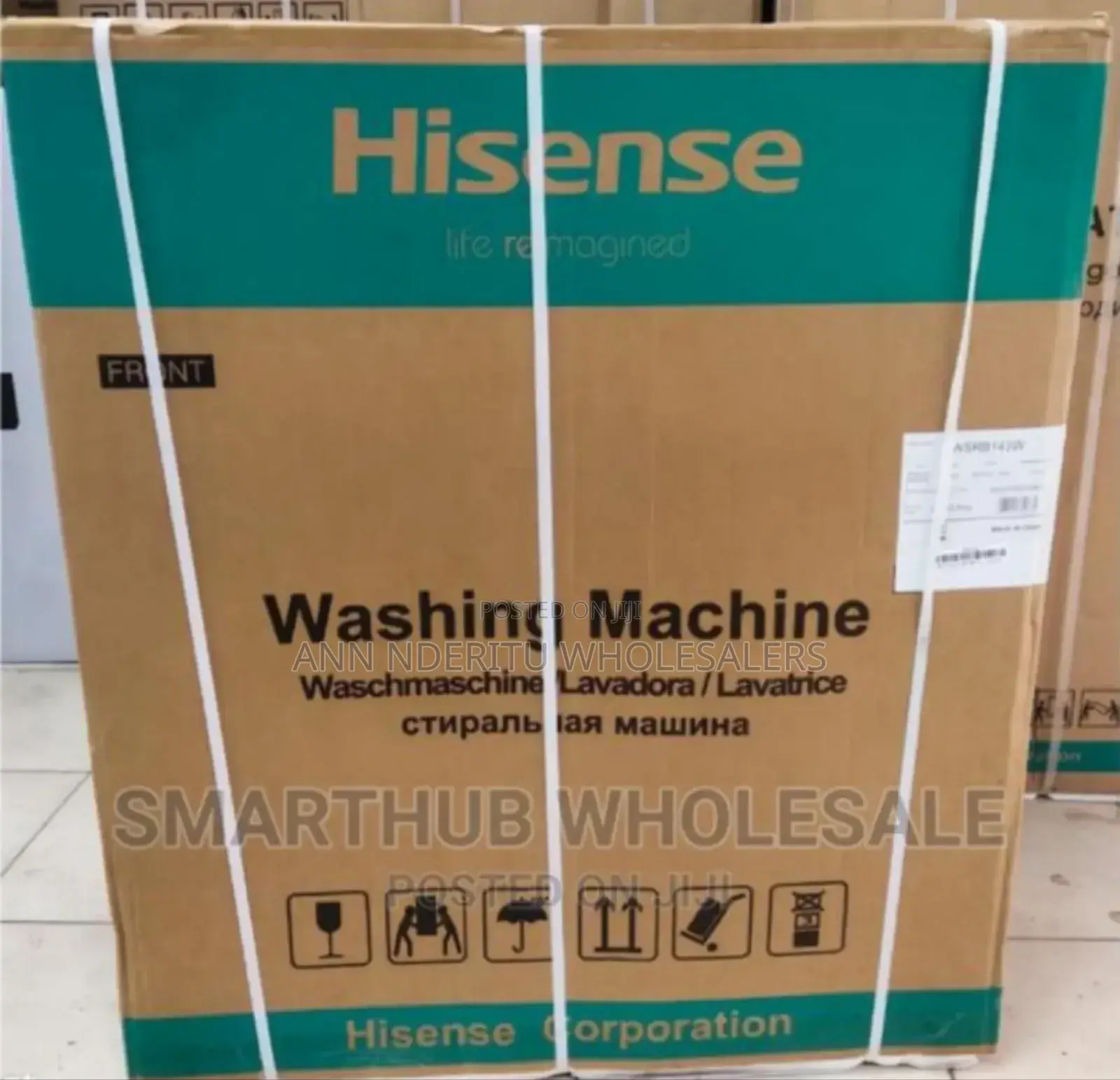 Restocked New. Hisense Top 13kgs Washing Machine. Original