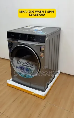 Mika Washing Machine 12kgs Inverter Motor Front Load Fully Loaded