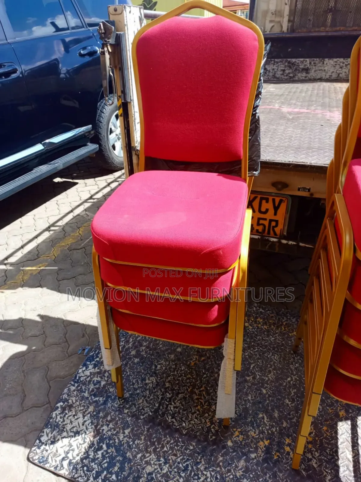 Heavy Duty Red Conference Chairs