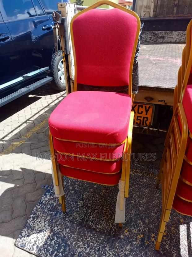 Heavy Duty Red Conference Chairs - main view