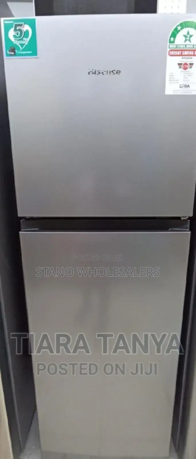 2star Rated New Hisense 154l Fridge. Two Doubled Doors
