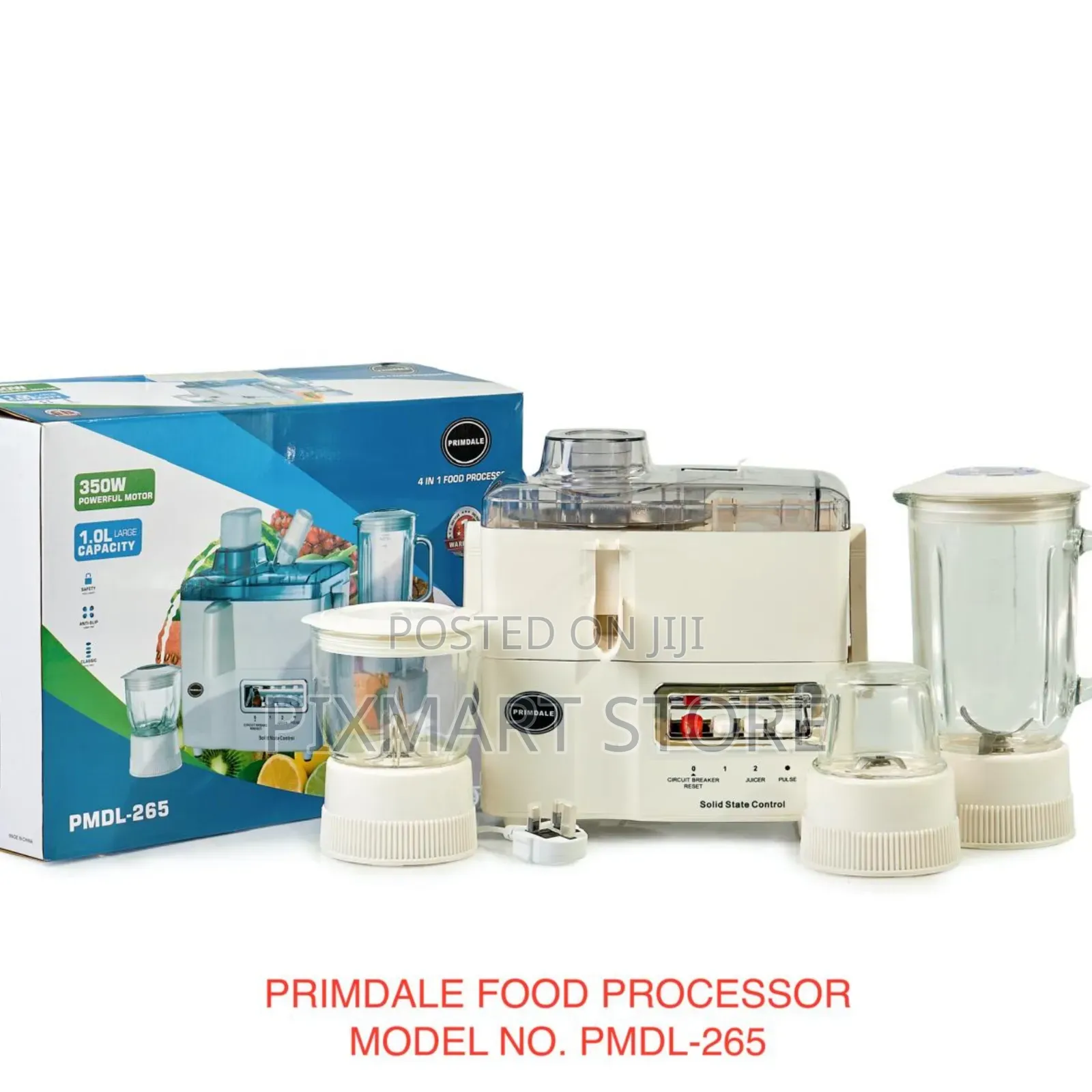 Primdale Multi-Function 4-in-1 Juicer, Blender, Grinder Mill