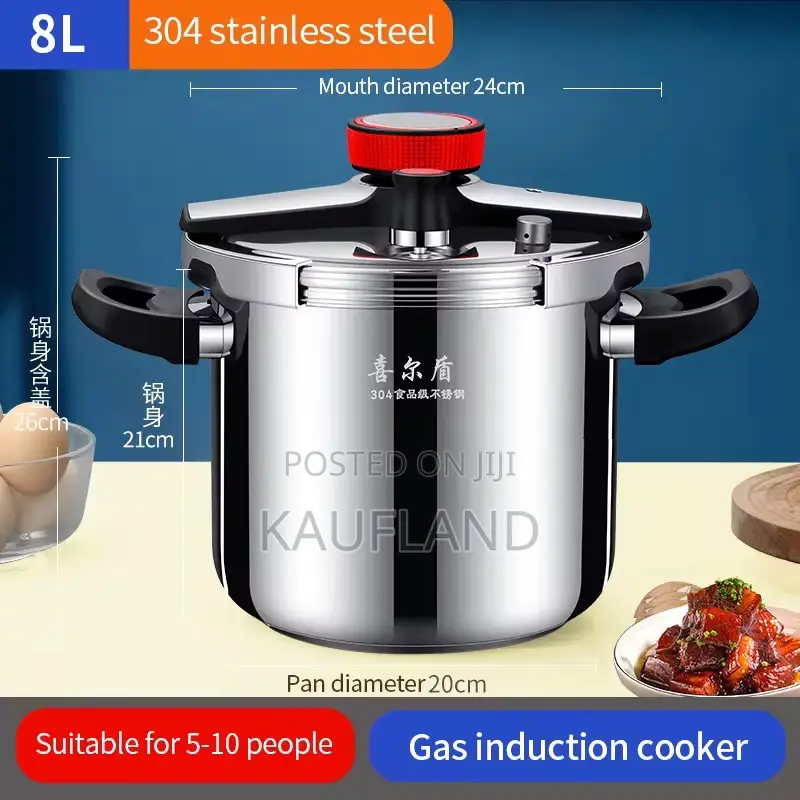 Induction Gas Compatible Safe Pressure Cooker 6l