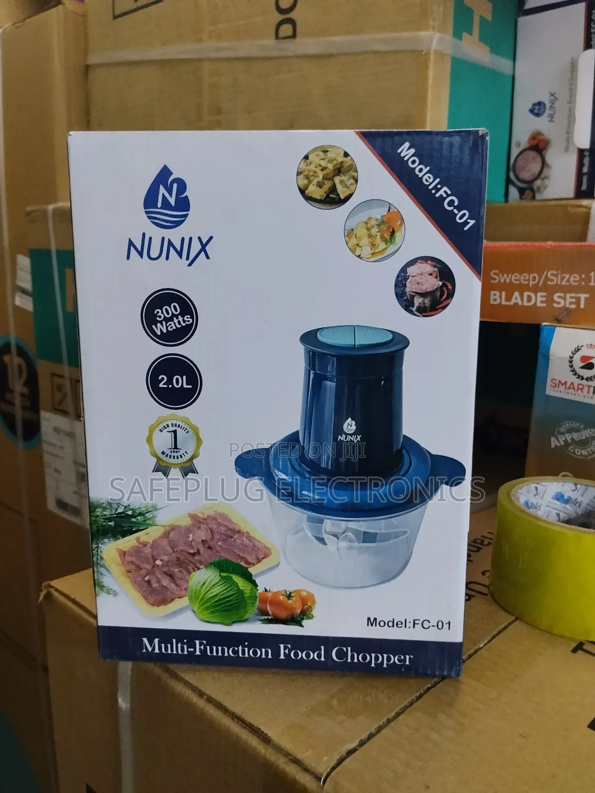 Chopper ,Nunix Fc-02 2l Food Chopper - Steel Bowl, High Motor Power