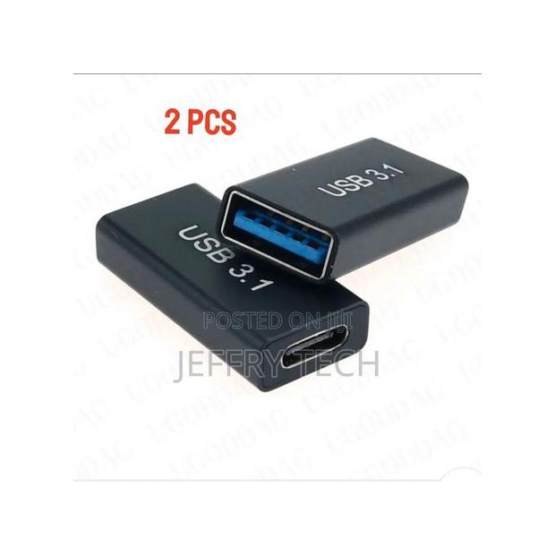 2 PCS Female Usb 3.0 to Usb Type-C Female Adapter