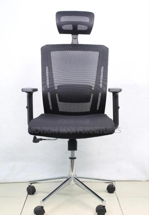 Black Office Adjustable Arms - main view