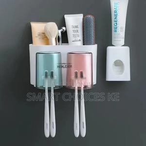 Wall Mounted Multifunctional Toothbrush 2 Cups Holder - main view