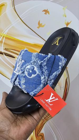 Louis Vuitton Denim 'blue' Slides Quality - thumbnail 2