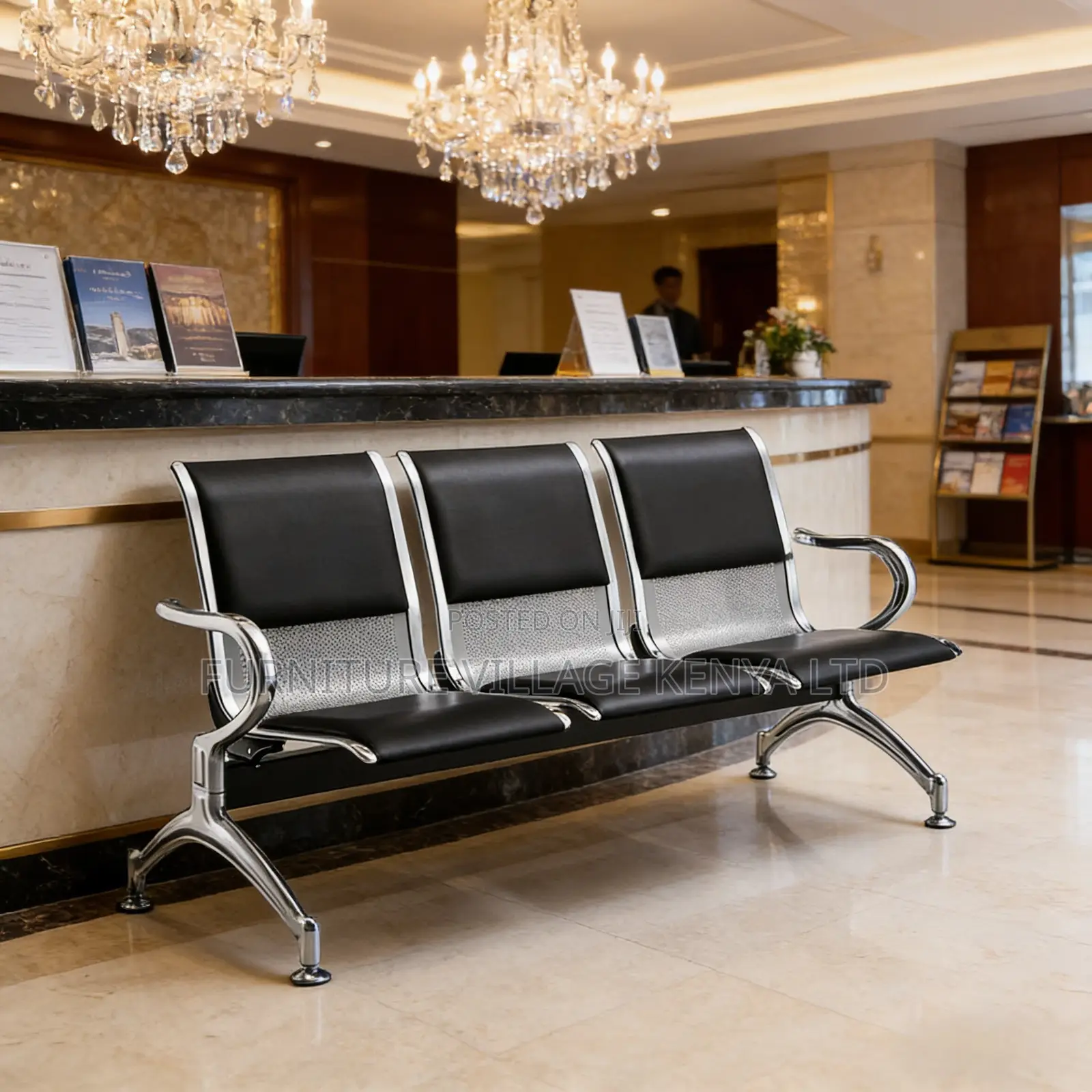 Waiting Bench; 3 Seater Lobby Waiting Bench