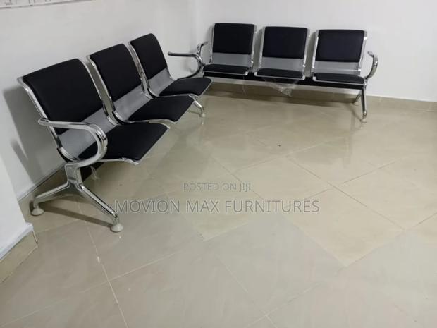 Black Waiting Chair Bench - main view