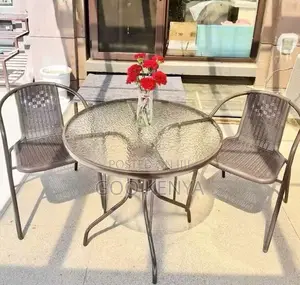 Home Outdoor Set; Elegant 2-seater Rattan Table And Chair Set