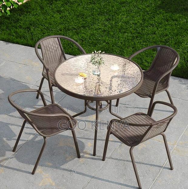 Home Outdoor Set; Elegant 2-seater Rattan Table And Chair Set - thumbnail 3