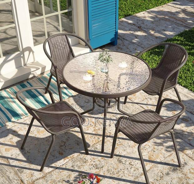 Home Outdoor Set; Elegant 2-seater Rattan Table And Chair Set - thumbnail 4