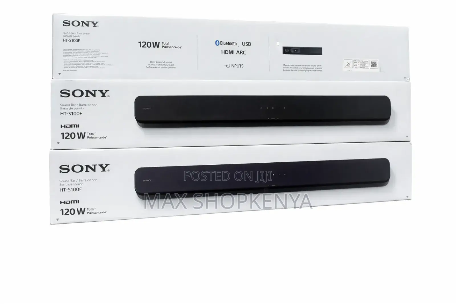 Sony Soundbar Ht-100f With 120w Output
