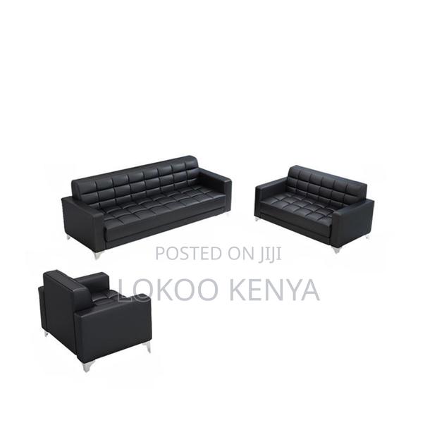 Office Sofa Set ; 5-Seater Leather Reception Sofa - thumbnail 2