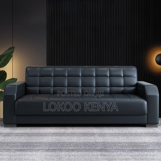Office Sofa Set ; 5-Seater Leather Reception Sofa - thumbnail 3