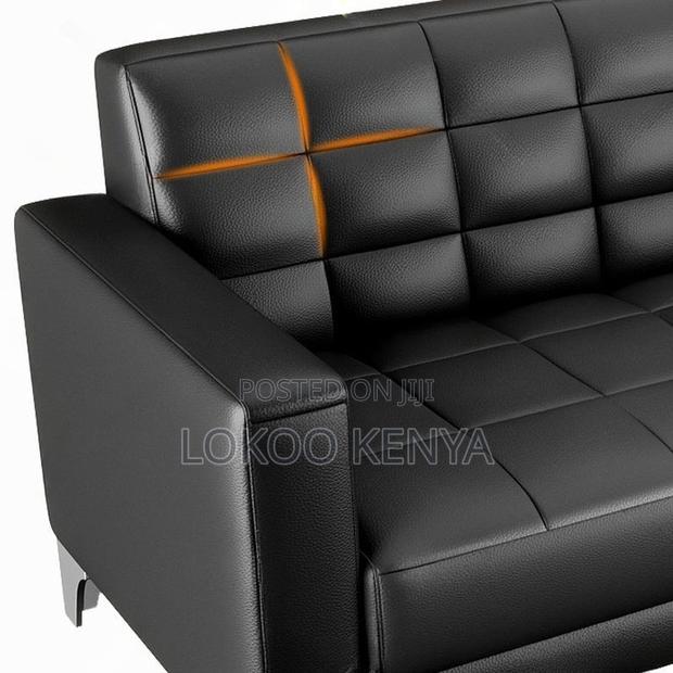 Office Sofa Set ; 5-Seater Leather Reception Sofa - thumbnail 8