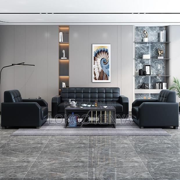 Office Sofa Set ; 5-Seater Leather Reception Sofa - thumbnail 10