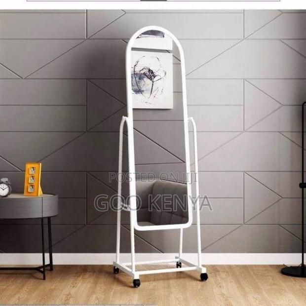 Home Mirror; Standing Bedroom Mirror With Storage And Casters - thumbnail 2