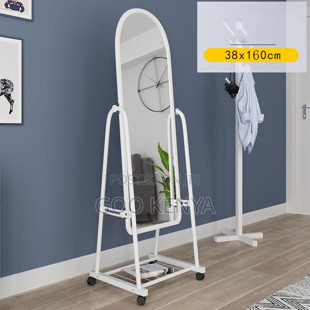 Home Mirror; Standing Bedroom Mirror With Storage And Casters - thumbnail 5