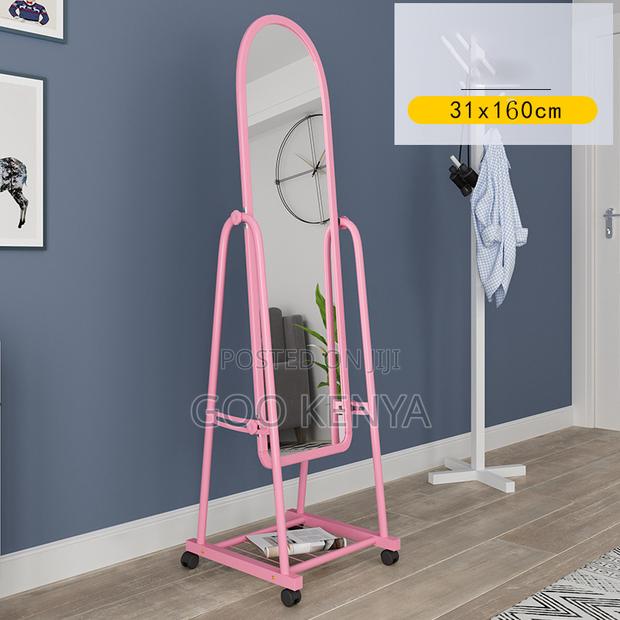 Home Mirror; Standing Bedroom Mirror With Storage And Casters - thumbnail 6