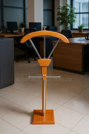 Coat Hanger; Mahogany Office Coat Hanger