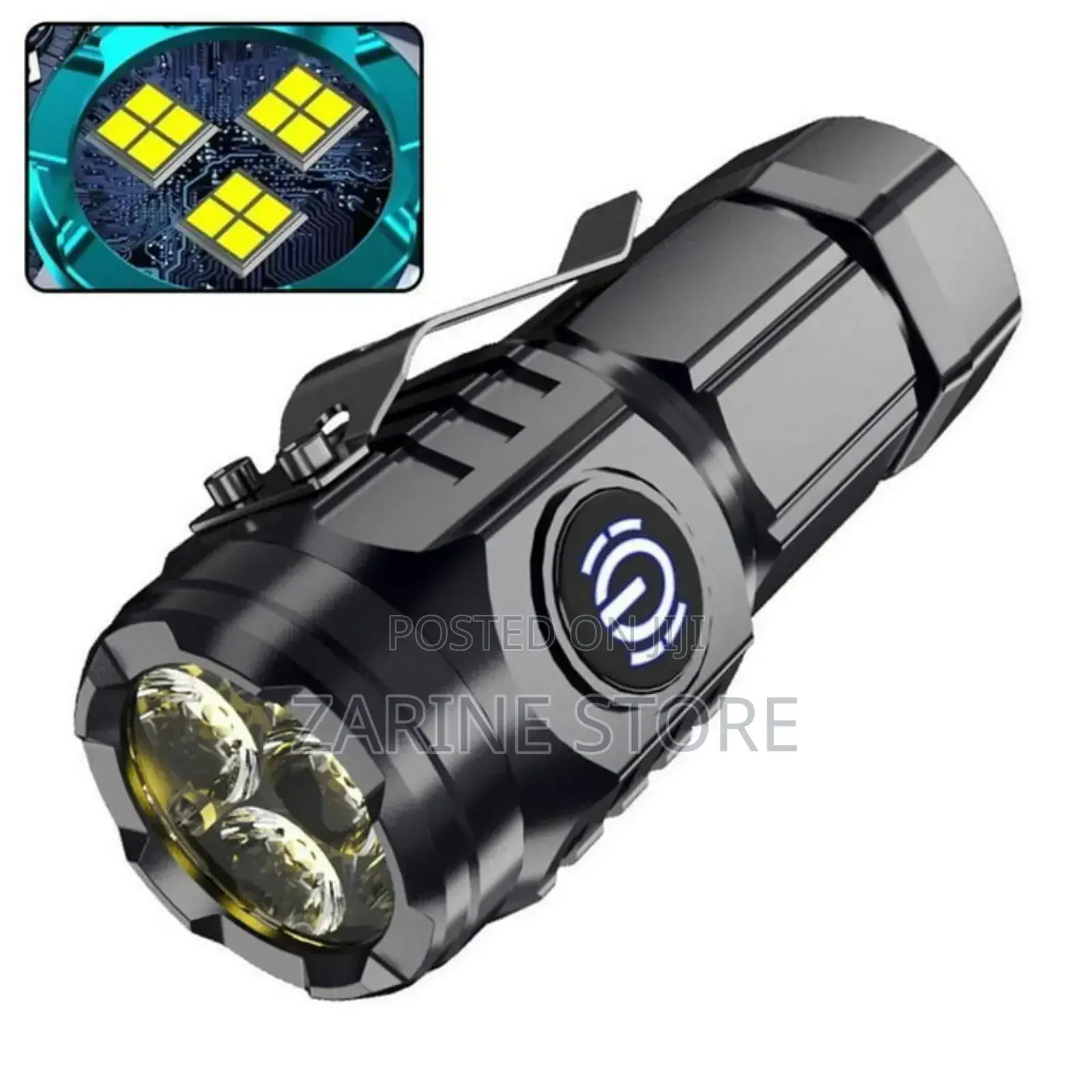 Portable Small Mini Three-Eye Outdoor Strong Flashlight Super Bright