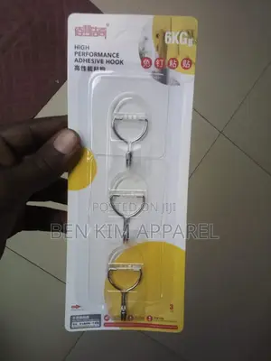 6kgs High Performance Adhesive Clear Hooks 3 Pack