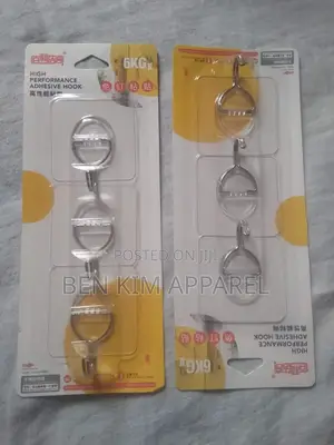 6kgs High Performance Adhesive Clear Hooks 3 Pack