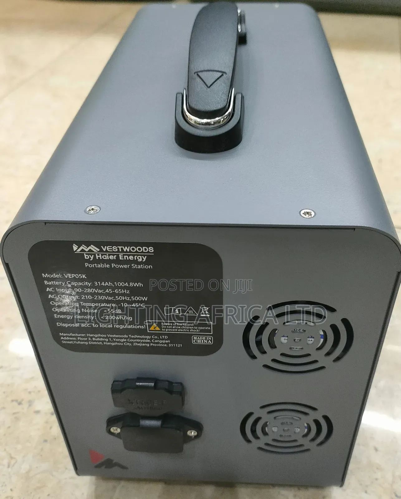 1kwh Vestwood Portable Power Station 500w Output Power AC/Dc Inputs