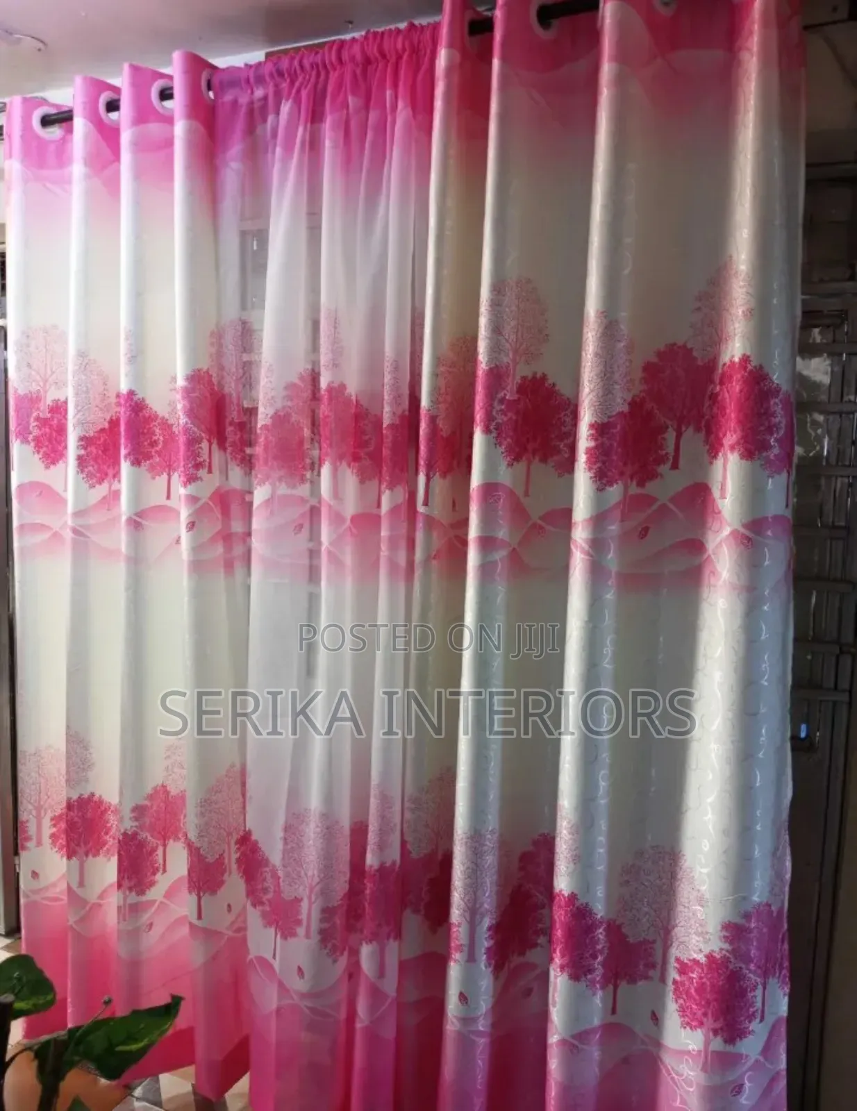 Hot Pink White Curtains Curtains Environmental Friendly Robertson's
