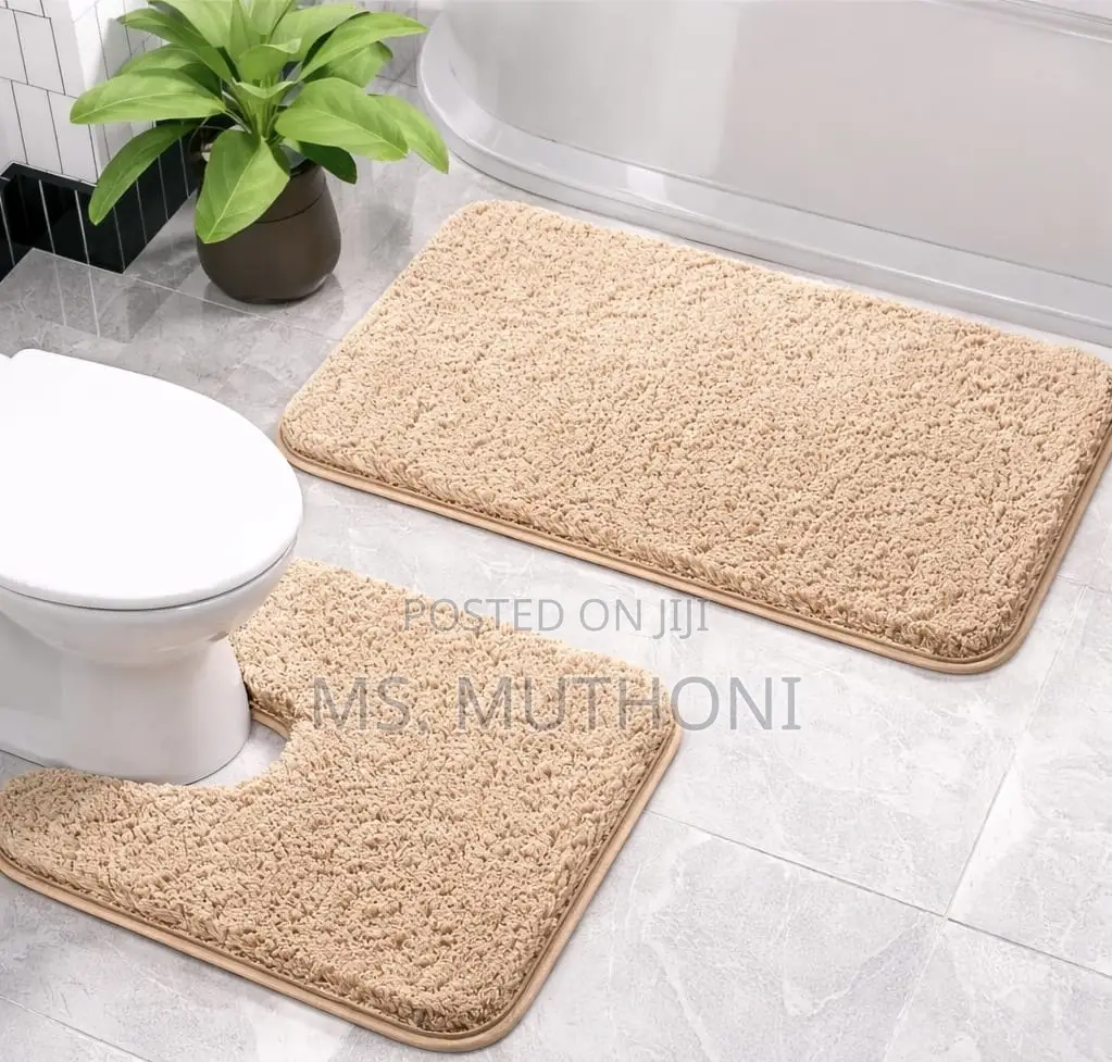 Bathroom 2pcs Ultra-Soft Plush Bath Mat Set*