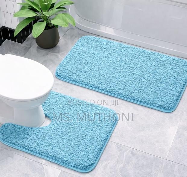 Bathroom 2pcs Ultra-Soft Plush Bath Mat Set* - thumbnail 6