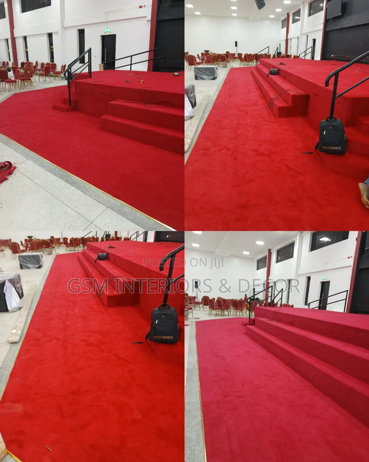 Red Carpets in Church Carpets of Wooven Fabric