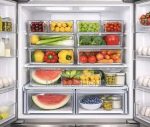 Bpa-Free Acrylic 7pcs Stackable Acrylic Fridge Organizer Containers