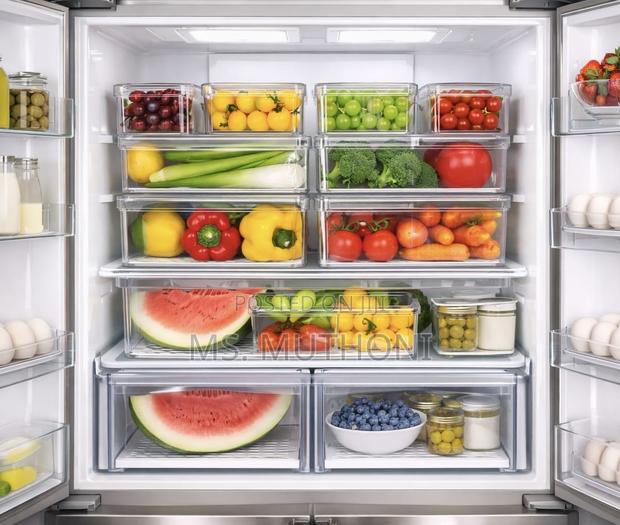 Bpa-Free Acrylic 7pcs Stackable Acrylic Fridge Organizer Containers - thumbnail 2